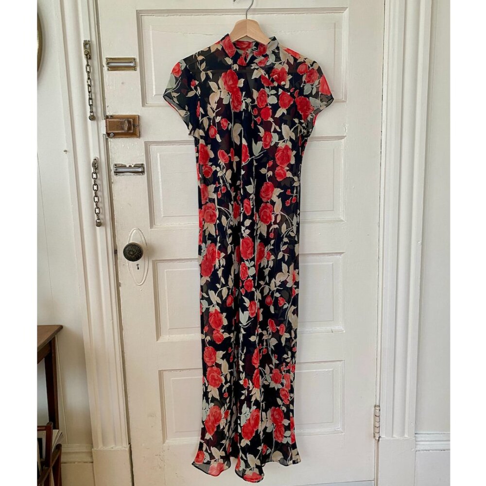 Vintage Sheer Floral Dress